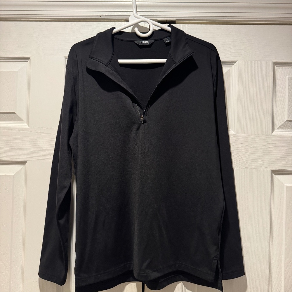 Cuts Clothing Coz Fleece 1/4 Zip Pullover Men's Size Small - Black